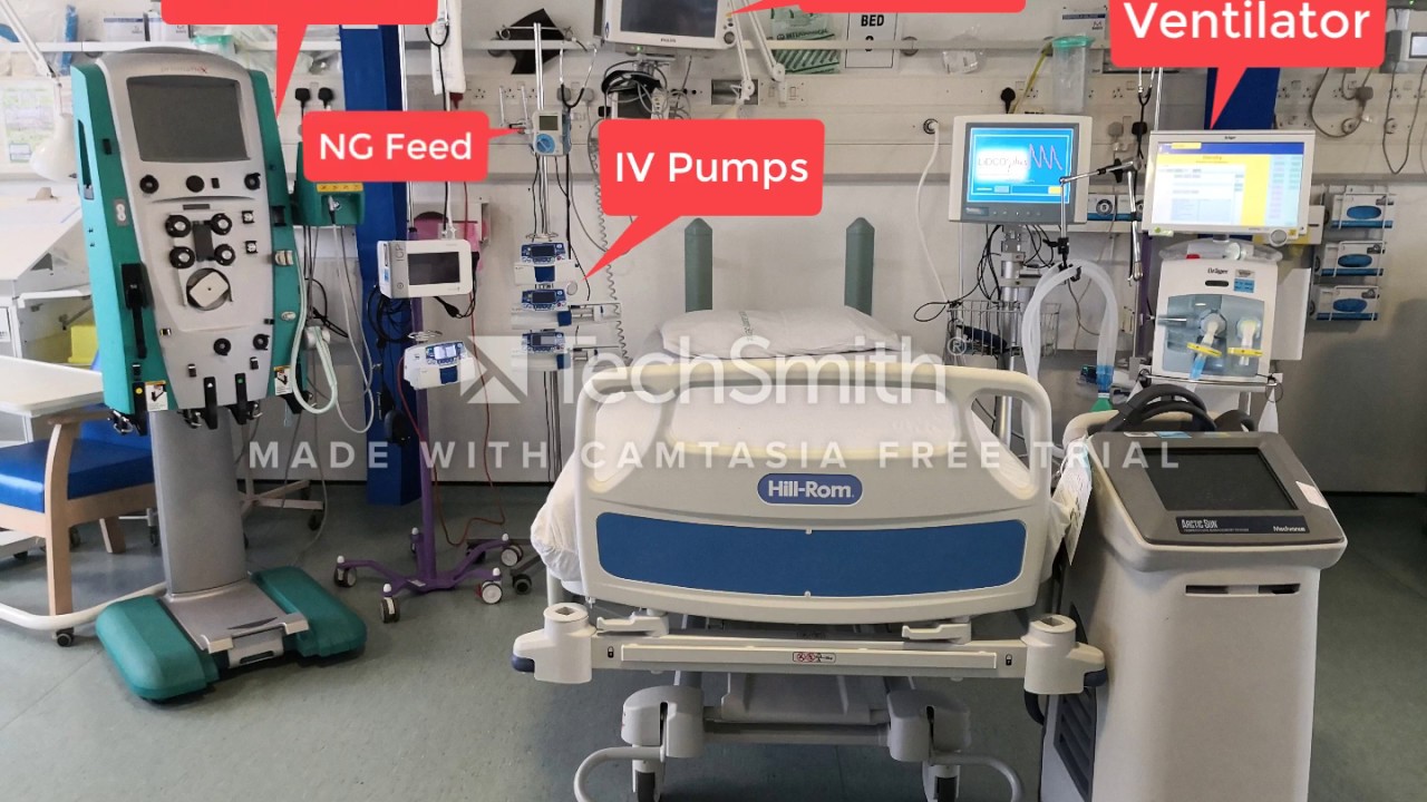 UHW ICU: Equipment around the bedside