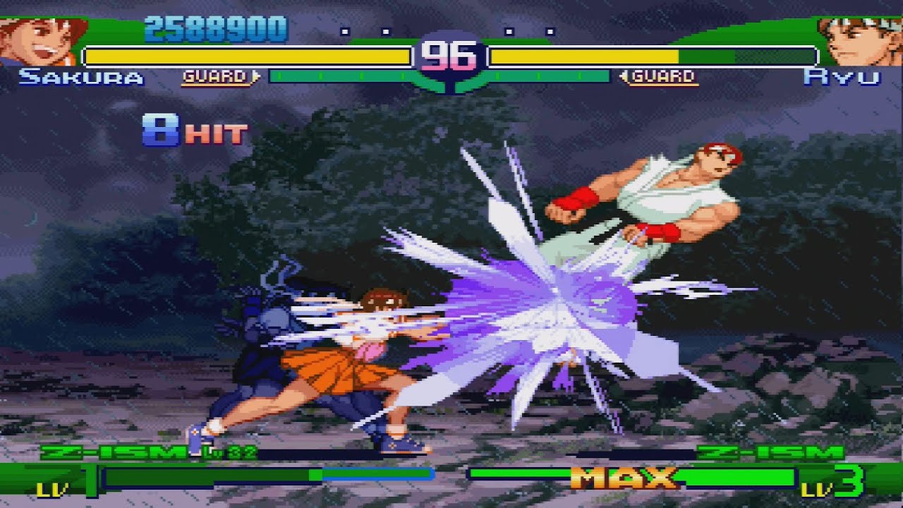Street Fighter Zero 3 (SEGA SATURN) - Sakura WT Level 32 (Z-ISM)