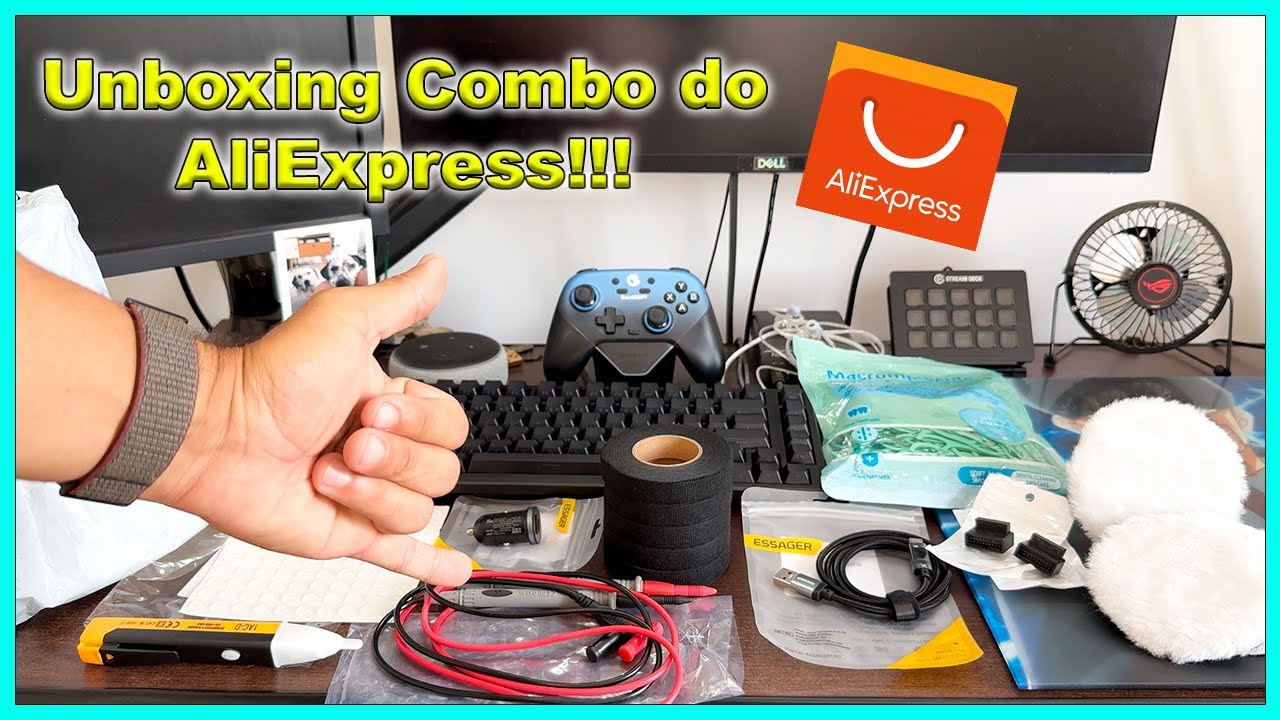 Unboxing de alguns produtos baratos do Aliexpress aba combo!