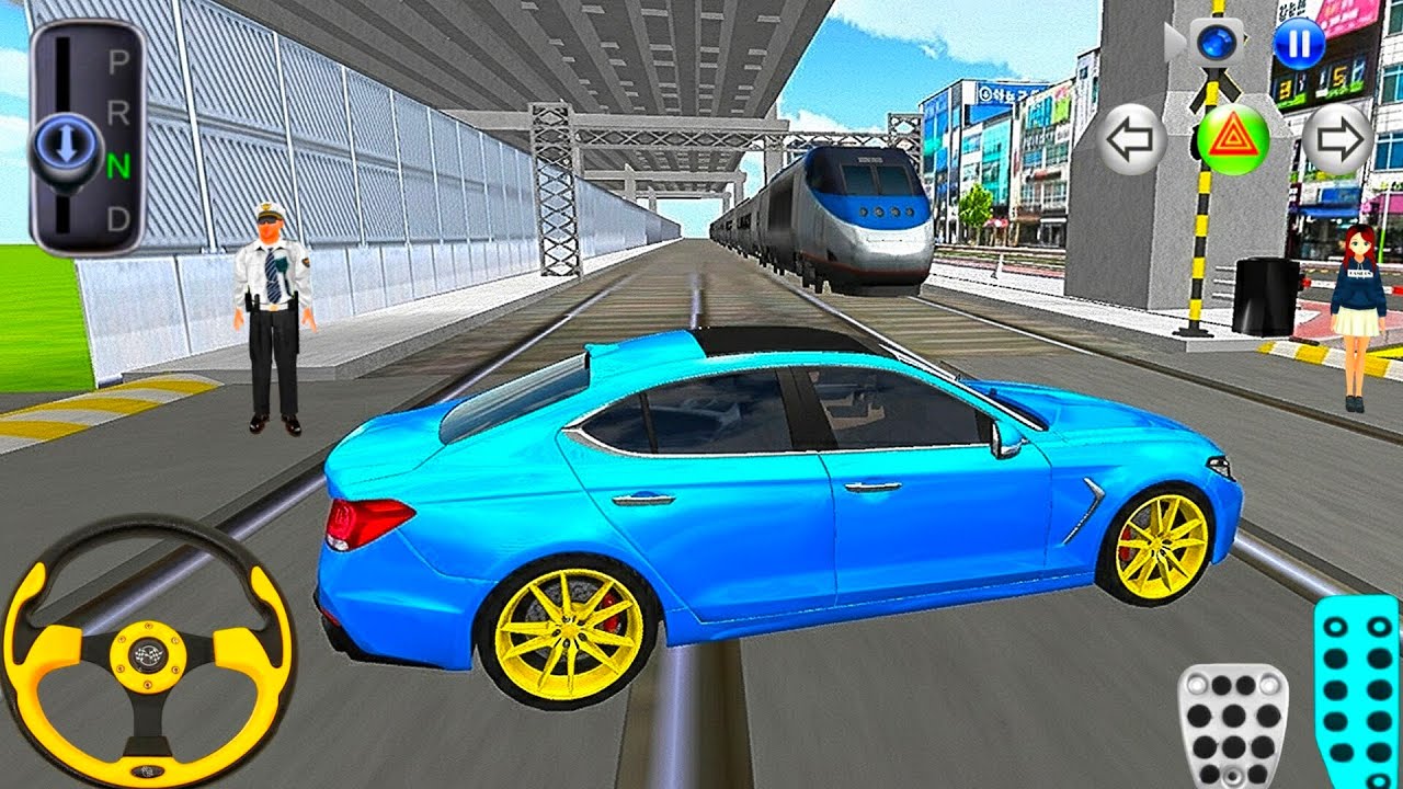 New Blue Mercedes VS Bullet Train For Crazy Race - 3D Driving Class 2026 - Best Android iOS Gameplay
