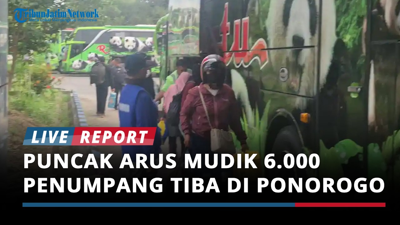 Puncak Arus Mudik di Terminal Seloaji Ponorogo, 6.000 Penumpang Tiba di Ponorogo