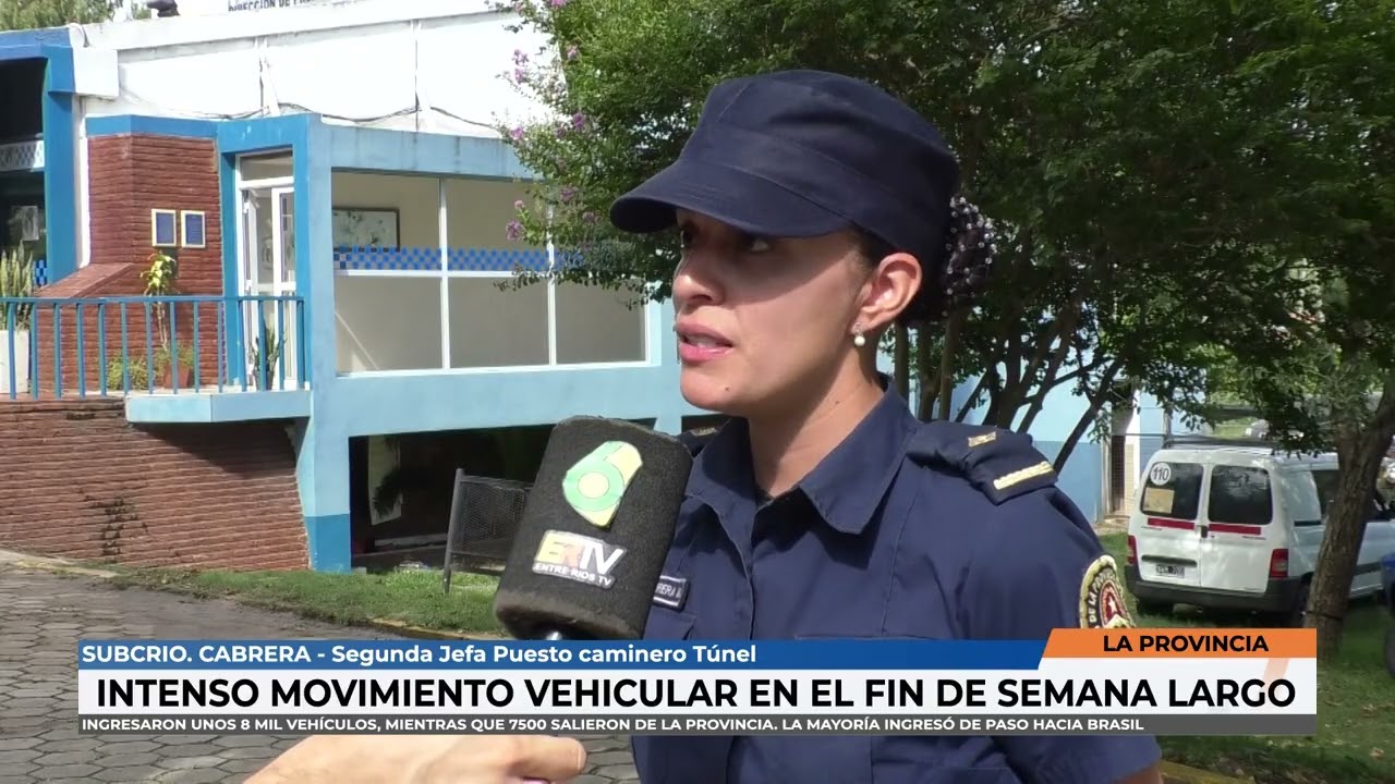 Subcrio Cabrera - Intenso movimiento vehicular en el finde largo en el puesto caminero del Túnel