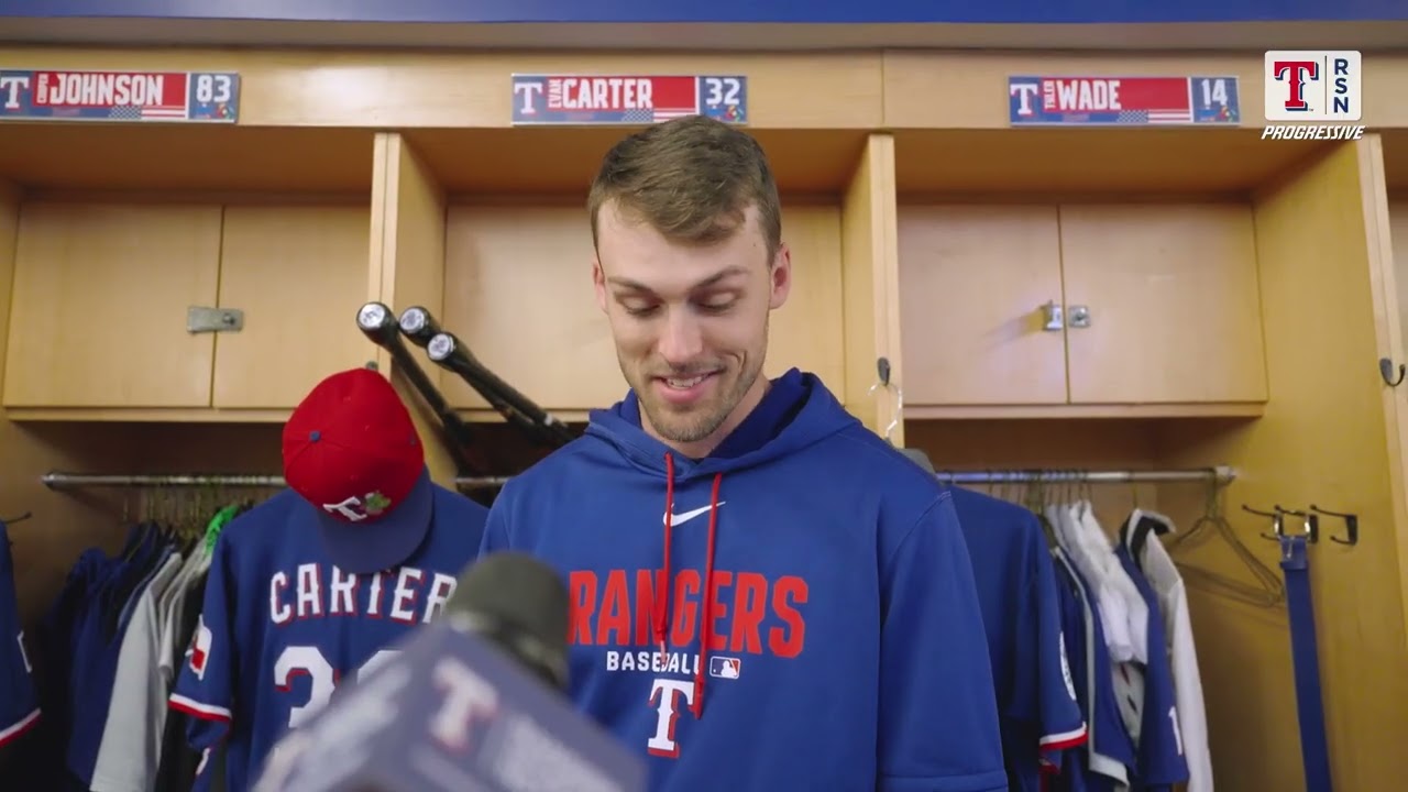 2026 Texas Rangers Spring Training Media Session (Feb. 19): Evan Carter