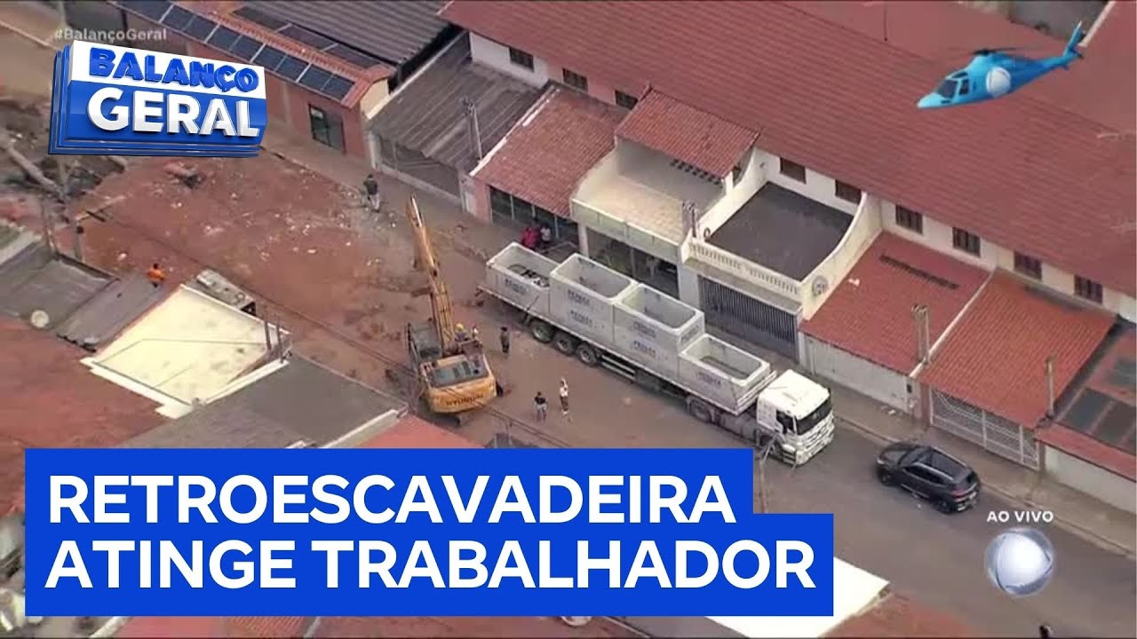 Trabalhador morre após ser atingido por retroescavadeira em obra em Osasco, Grande SP