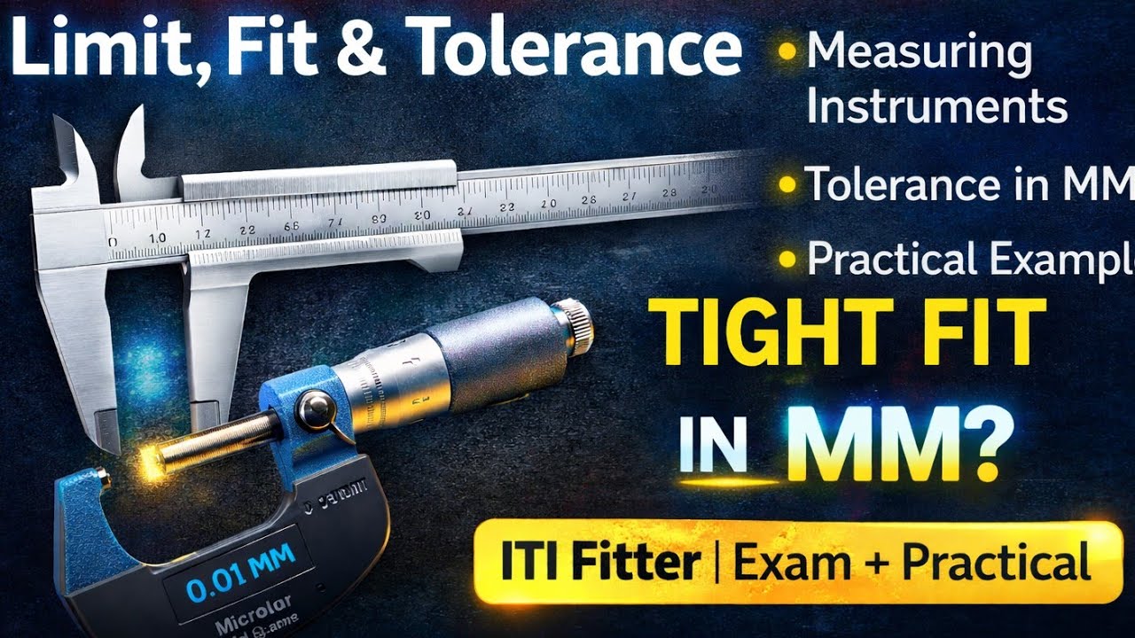 Limit, Fit and Tolerance Scale ⚖️ ❓ Fitter Theory Class by Abhishek Sir