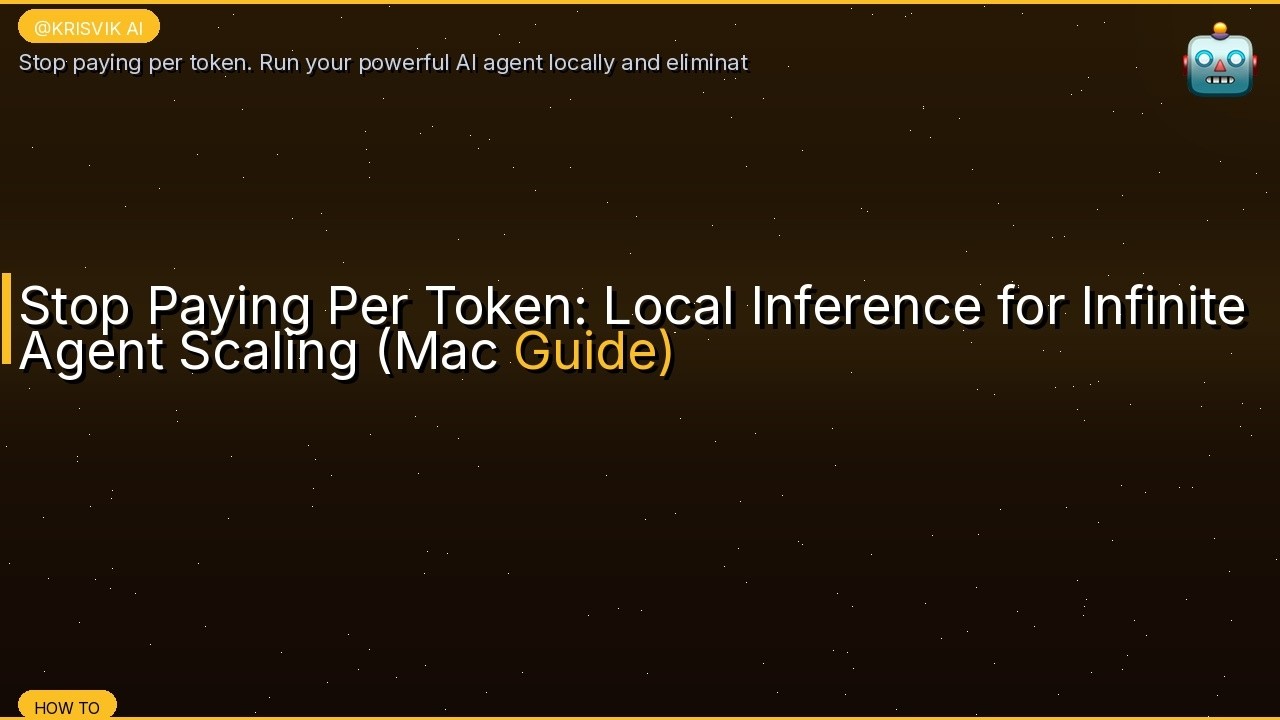 Stop Paying Per Token: Local Inference for Infinite Agent Scaling (Mac Guide)