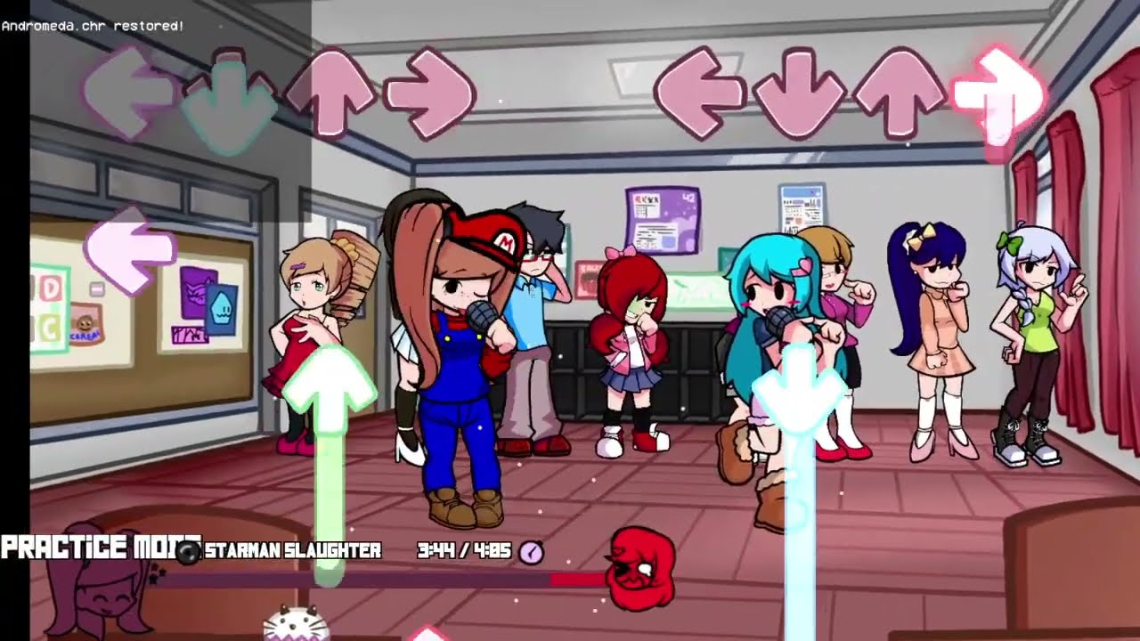 I have to admit... what a great cosplay! | FNF Starman Slaughter But Andromeda & Sayoko Sing It!
