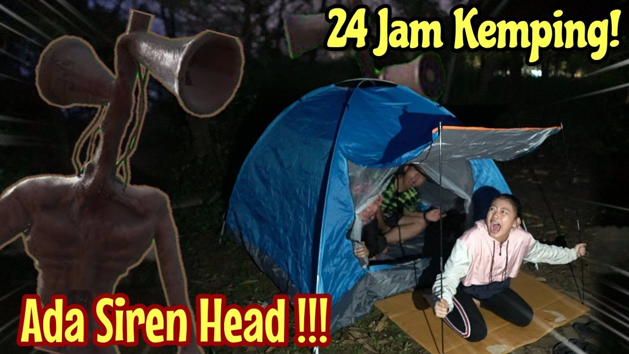 24 JAM KEMPING DI HUTAN ! Tiba Tiba Nasya di Gigit Siren Head!