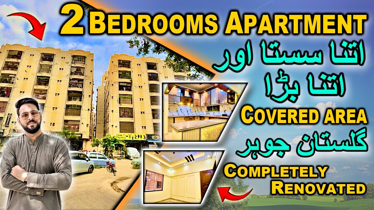 2 Bed DD Flat For Sale in Karachi  2 Bedroom Apartment in Karachi  2 Bedroom House Design 🔥❤️😍