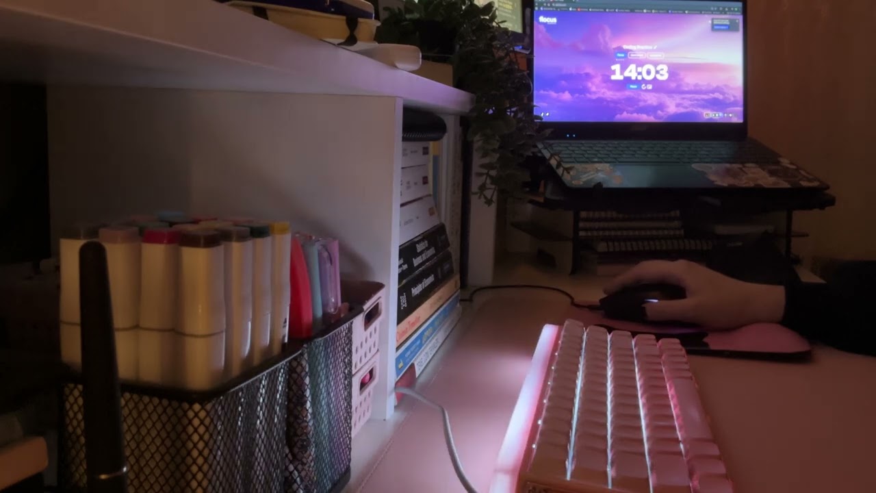 25-Minute Study Session | Calm Focus with Keyboard Sounds