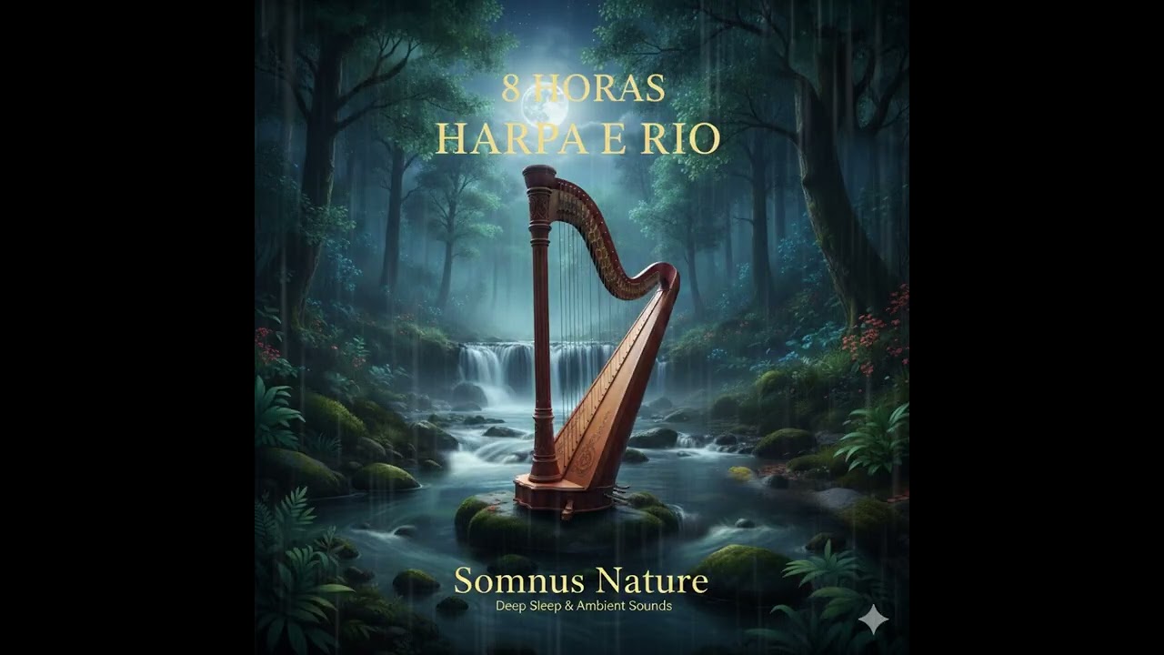 🌿 Harpa e Som de Rio para Sono Profundo