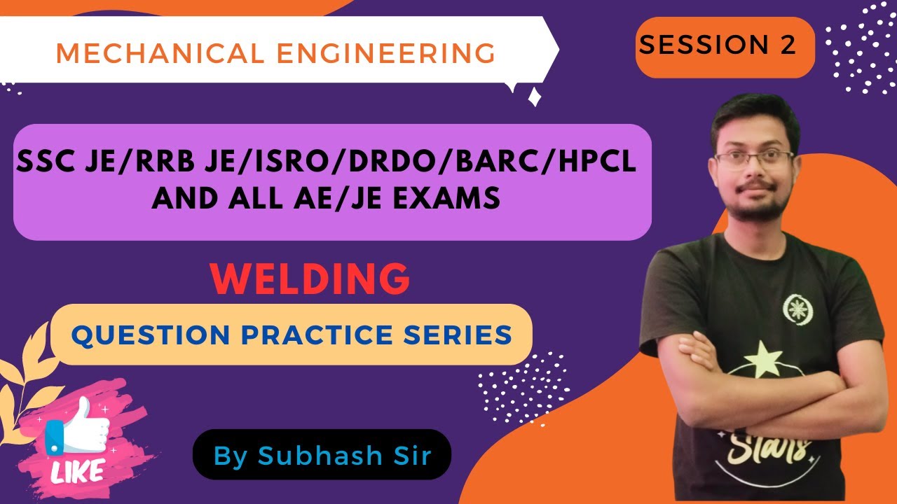 Question Practice Series||Production Engineering||Welding MCQ #mechanical#engineering #rrbje #sscje
