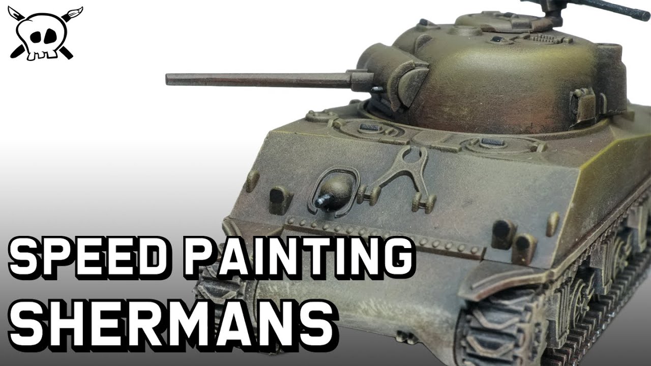 Speed Painting Sherman Tanks Without An Airbrush