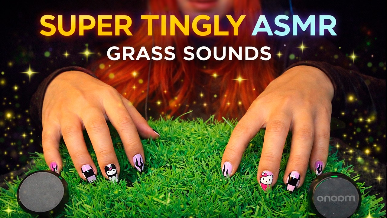 SUPER TINGLY ASMR 🌱 Grass Sounds for Deep Sleep