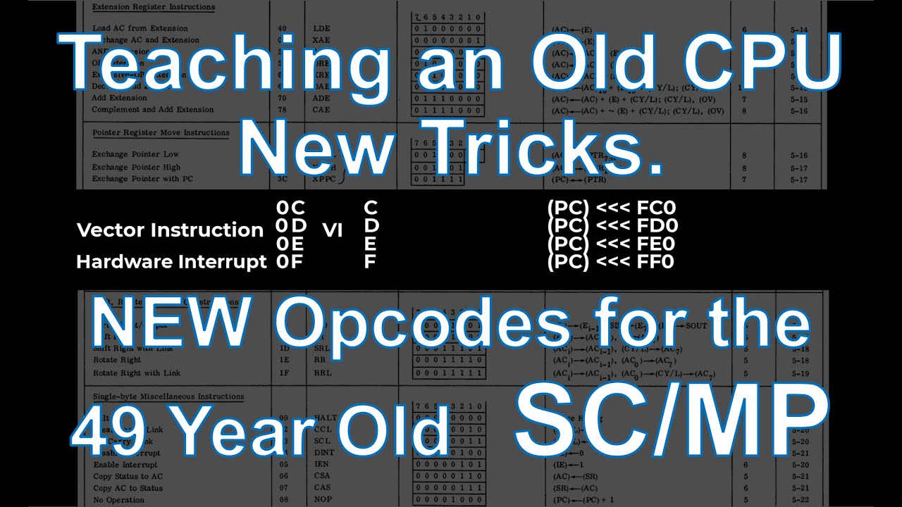 {146} Hard Core Old-Timey Hardware Hacking... I want to add New Opcodes To a 50 Year Old CPU