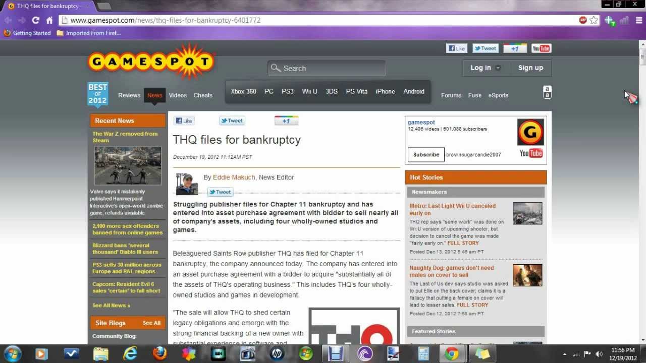 THQ DONE WENT BANKRUPTED! LOL XD
