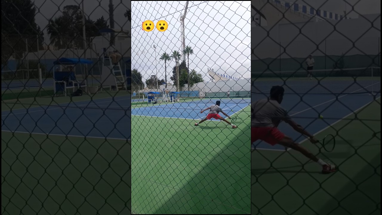The ITF pro circuit player gave a good cover. 😮 🇹🇳 #tennis #sports #play #monastir #tunisia