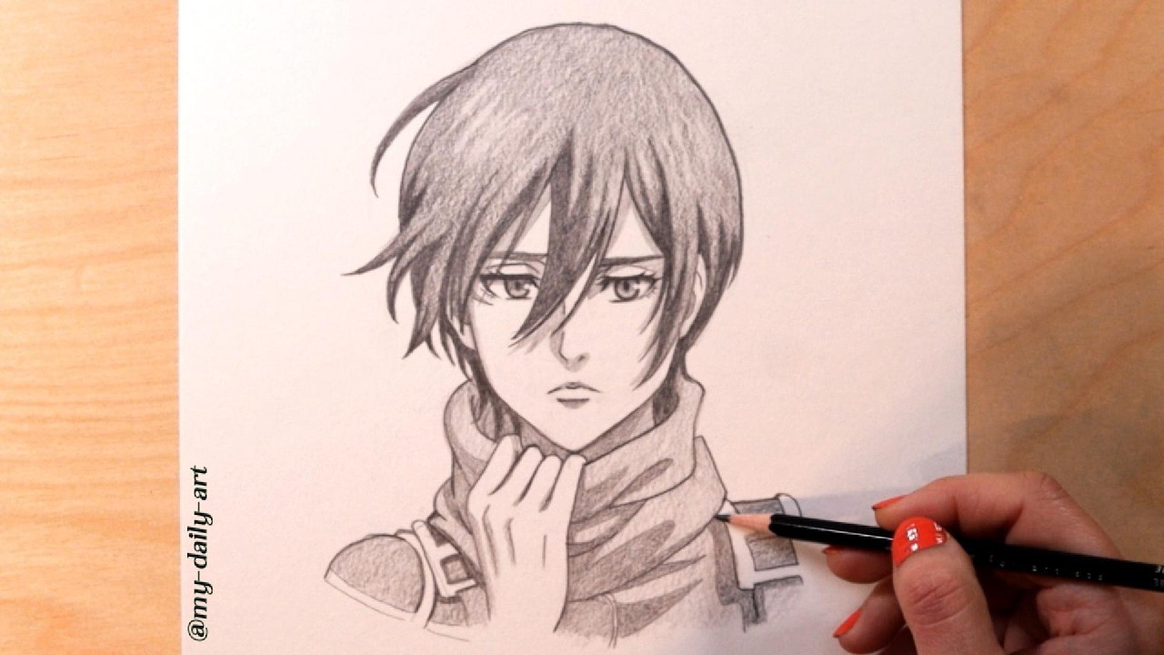 How to Draw Mikasa Ackerman | Attack on Titan Pencil Drawing