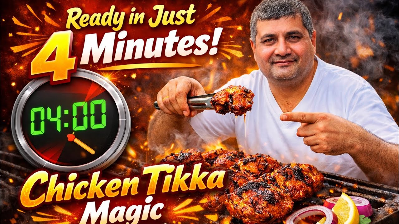 Chicken Tikka Ready Just 4 Minutes 😱 Chicken Tikka Recipe | Desi Farm Party