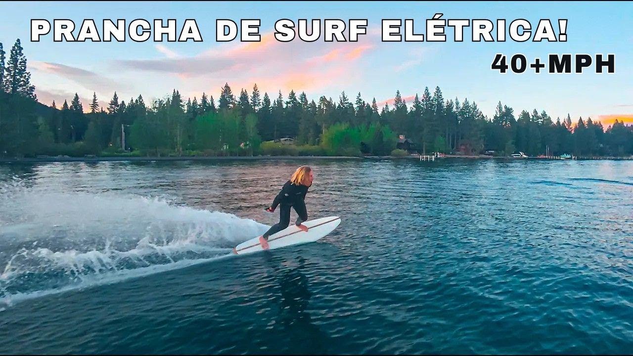 Prancha de surf el&eacute;trica chega a mais de 65 km/h!