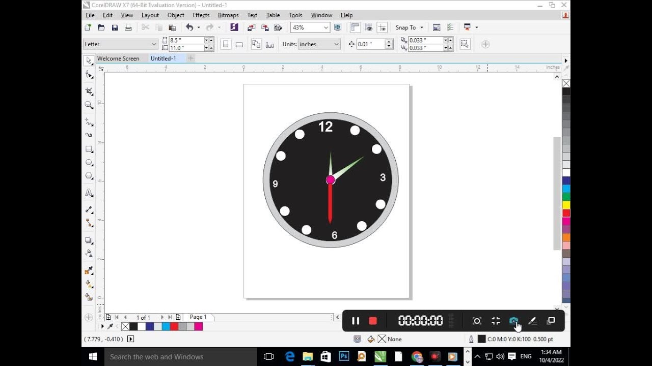 Corel Draw Design. How to made Clock in Corel Draw. Corel Draw Tutorial I Graphic Designing