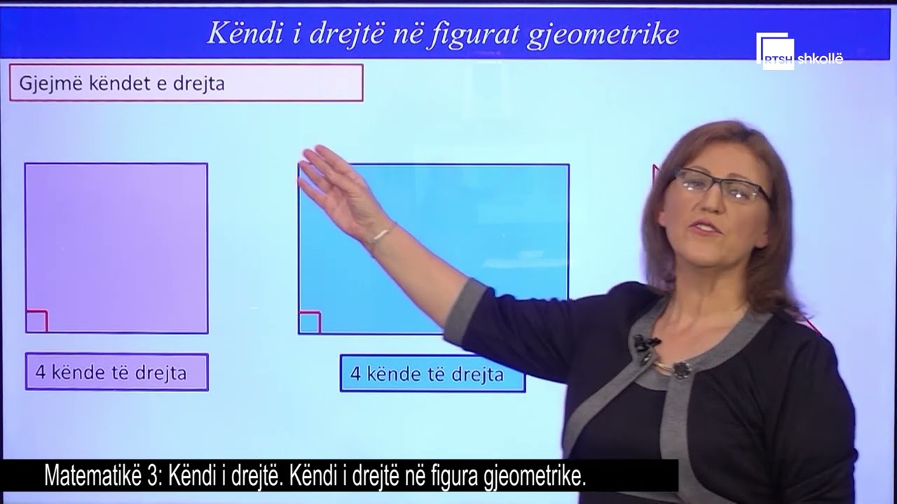 Këndi i drejtë. Këndi i drejtë në figura gjeometrike| Matematikë 3