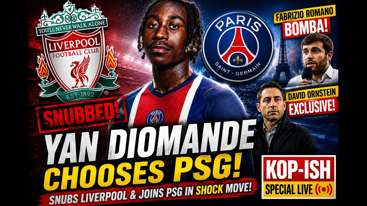 YAN DIOMANDE SNUBS LIVERPOOL & CHOOSES PSG | FABRIZIO & ORNSTEIN BOMBA | KOP-ISH SPECIAL LIVE