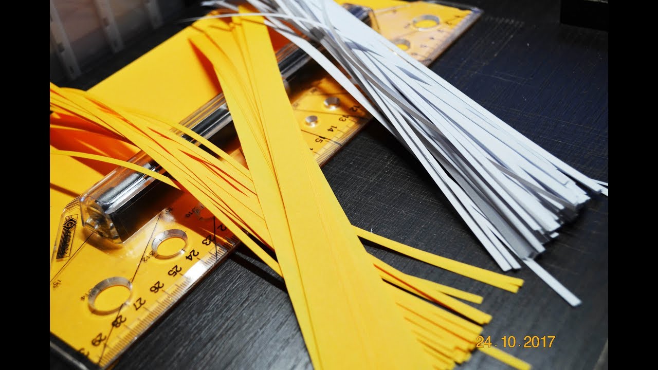 Как нарезать много полосок для квиллинга. How do cut many strips for quilling.