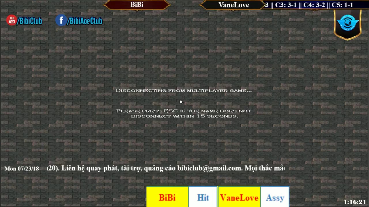 BLV B-TOẠC AoE Solo Random BiBi vs VaneLove Ng&agrave;y 22-7-2018
