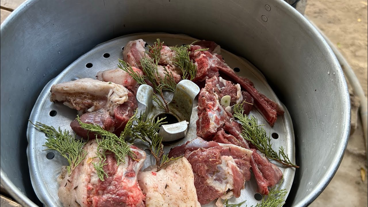 Узбекское блюдо Покорившее миллионы Мужиков! Мясо в Мантоварке! Узбекистан!