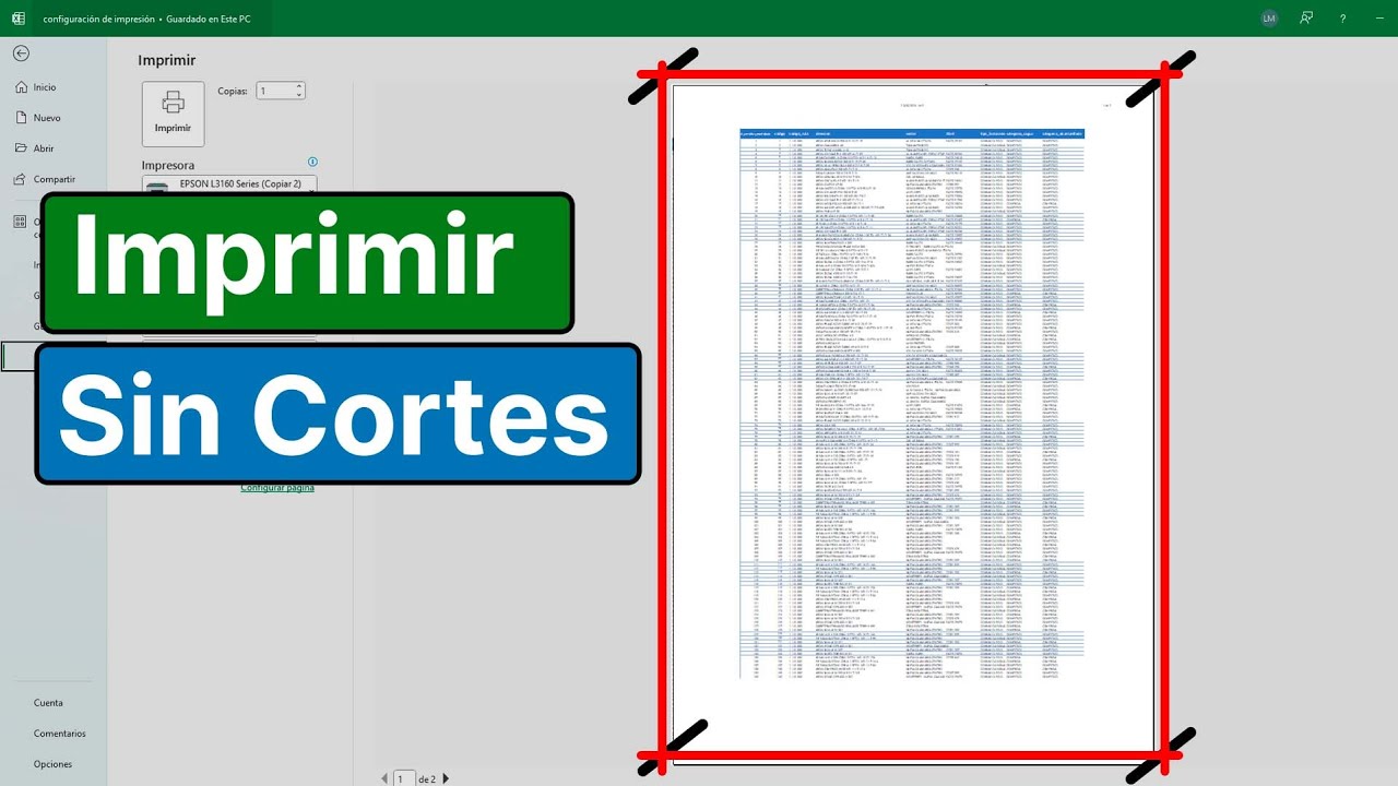 Como IMPRIMIR CORRECTAMENTE en Excel 🖨️ (Sin que se CORTE y CONVERTIR a PDF)