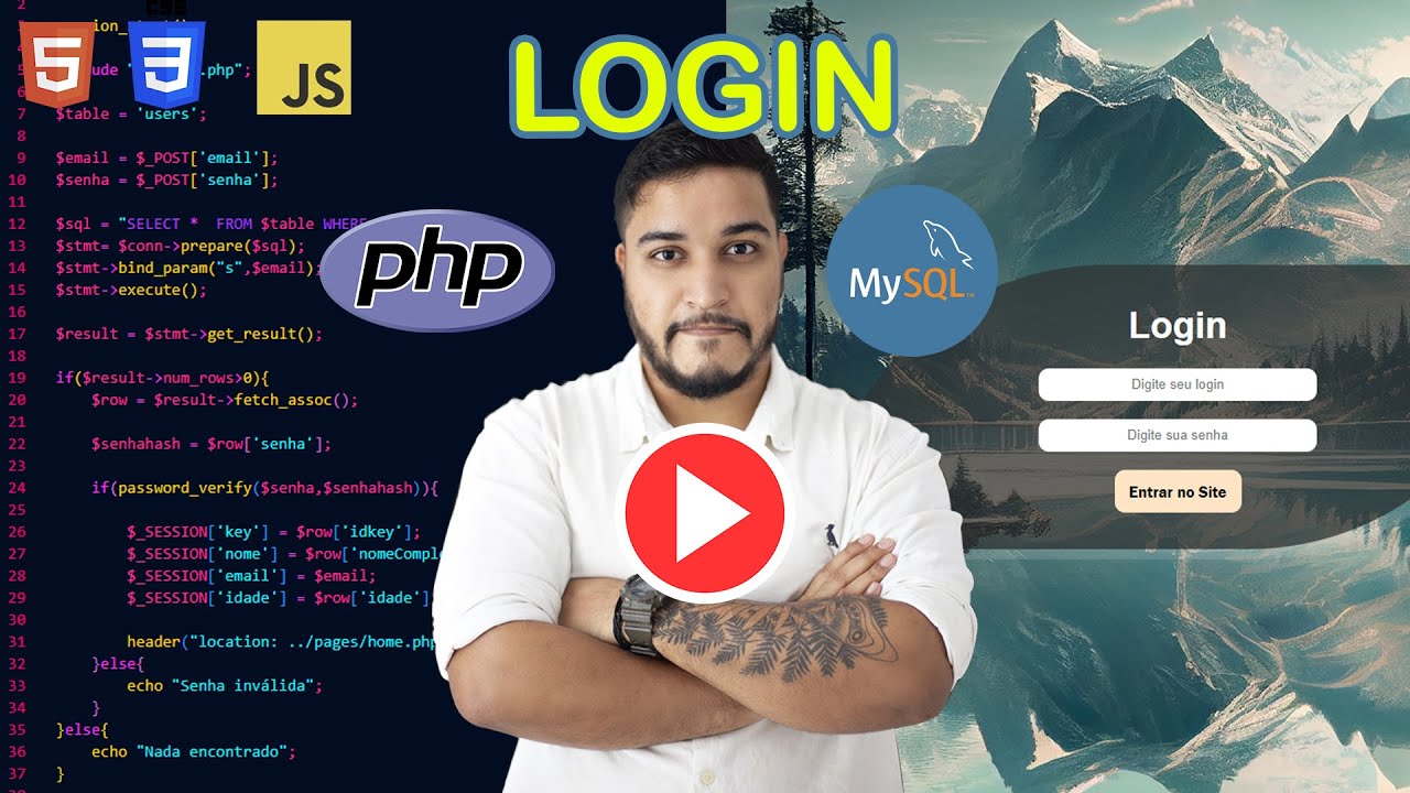 Autenticando Usuario no PHP/Mysql | Password_Verify() Senha Hash