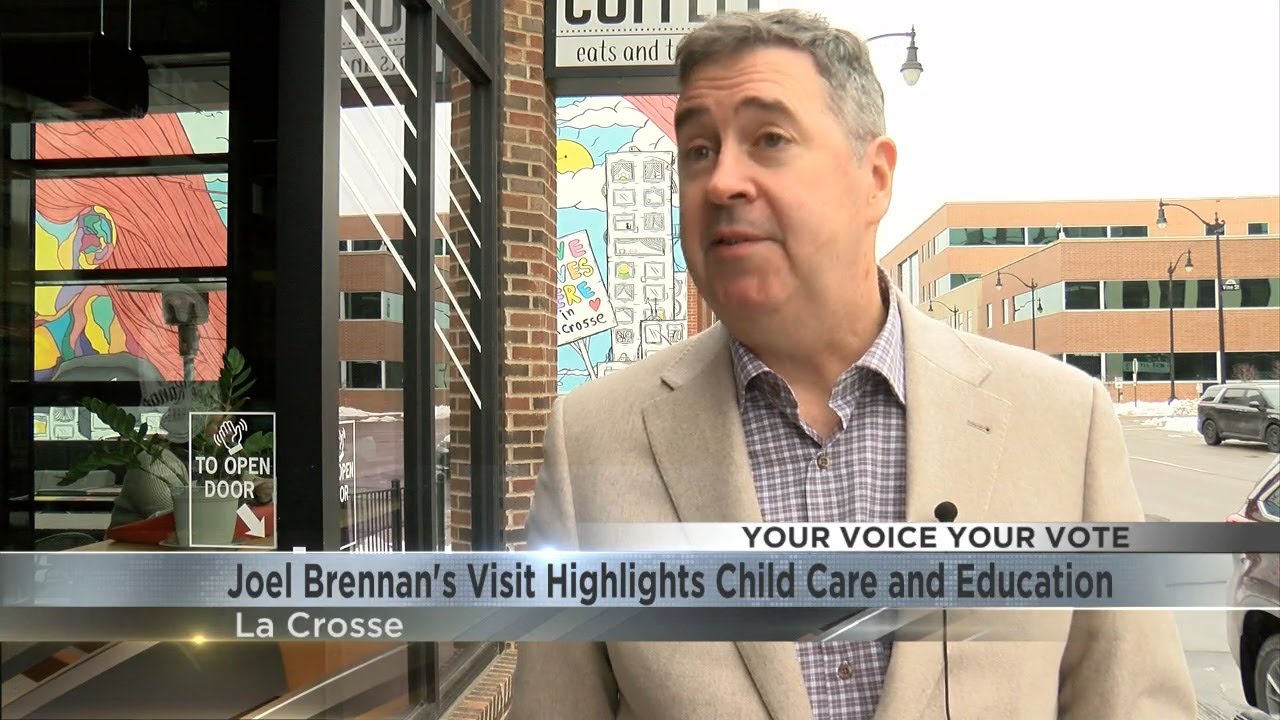 Democratic candidate for Wisconsin governor Joel Brennan visits La Crosse