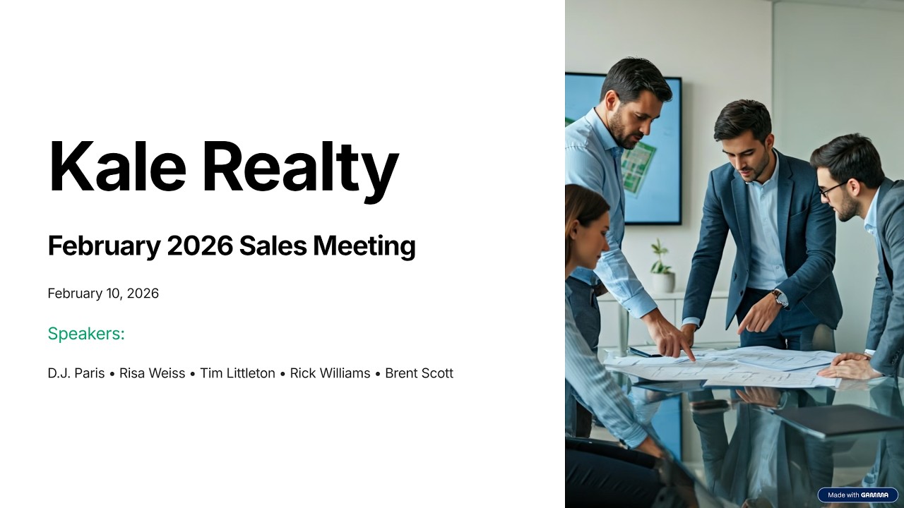Kale Realty Sales Meeting February 2026