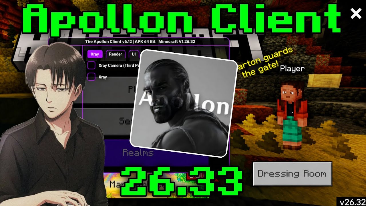 🌿 Apollon Client v1.26.33 is HERE! 🔥 Best Minecraft Bedrock 1.26.33 Client (Try Now!)