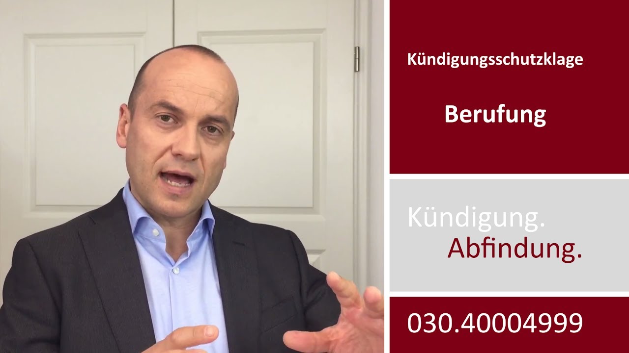 Mandantenvideo: Kündigungsschutzklage IX - Berufung