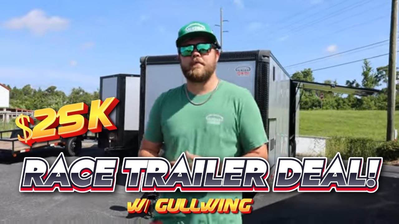 🔥 Race Trailer Deal! 8.5x28 Gull Wing Enclosed Trailer ON SALE for $25K | Renown Cargo Trailers