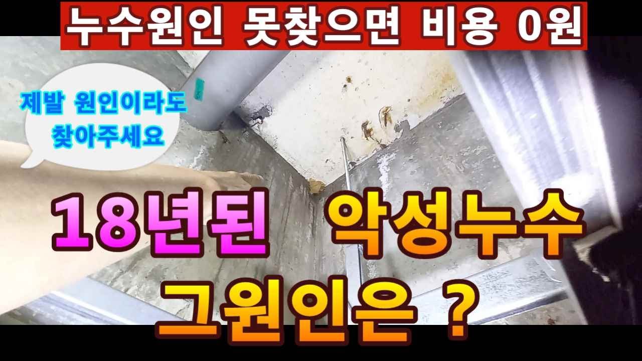 누수된지 18년된 악성누수 그원인은 무엇일까요? (성남시 중원구 성남동 상가주택누수)