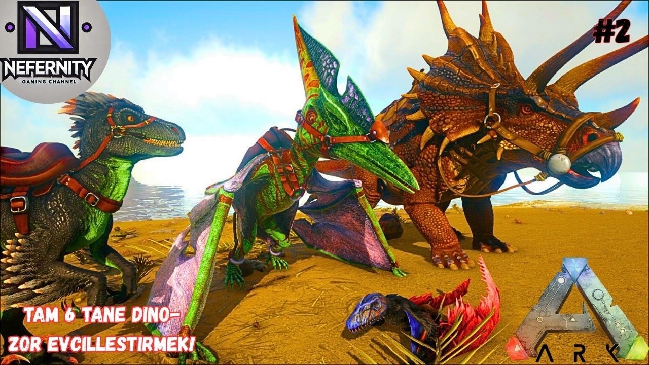 Raptor Sürüsü, Ptera ve Trike Evcilleştirme!! Ark: Survival Evolved Türkçe | The Island #2