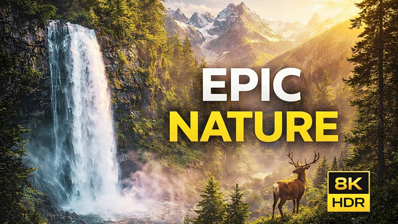 🌍 Nature in 8K HDR – Epic Waterfalls, Mountains & Wildlife
