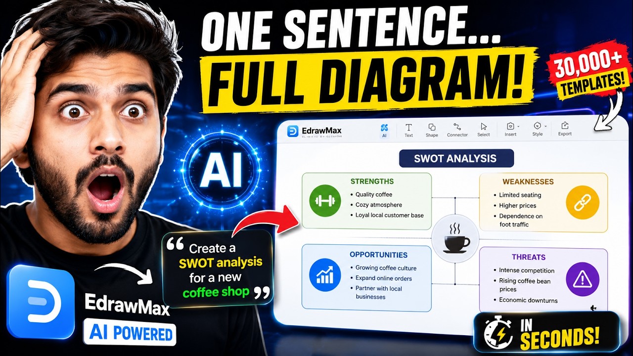 I Gave AI ONE Sentence&hellip; It Built the Entire Diagram! 🤯 | EdrawMax