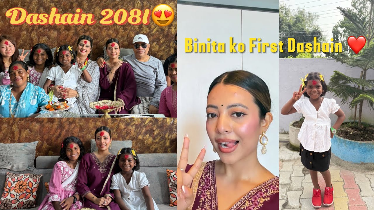 Dashain Tika Special 🥰|| Binita ko First Dashain ||❤️