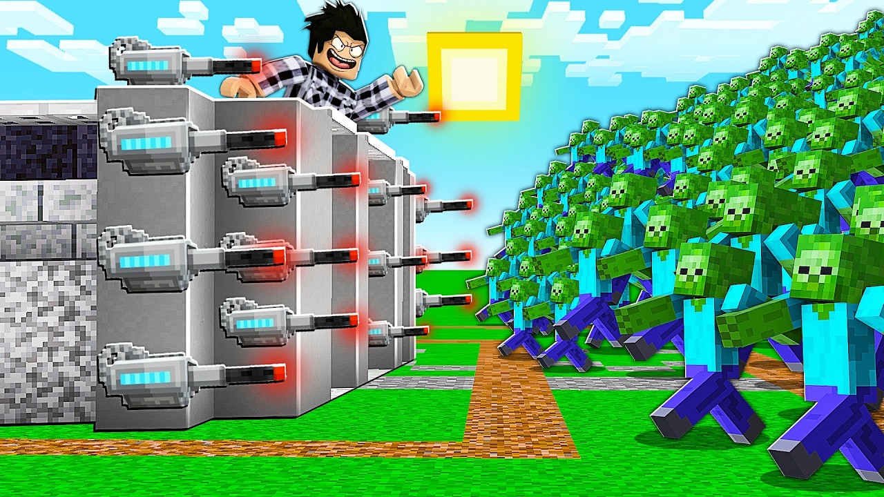 BUNKER vs 1,000 ZOMBIES Dans Minecraft Tower Defense !