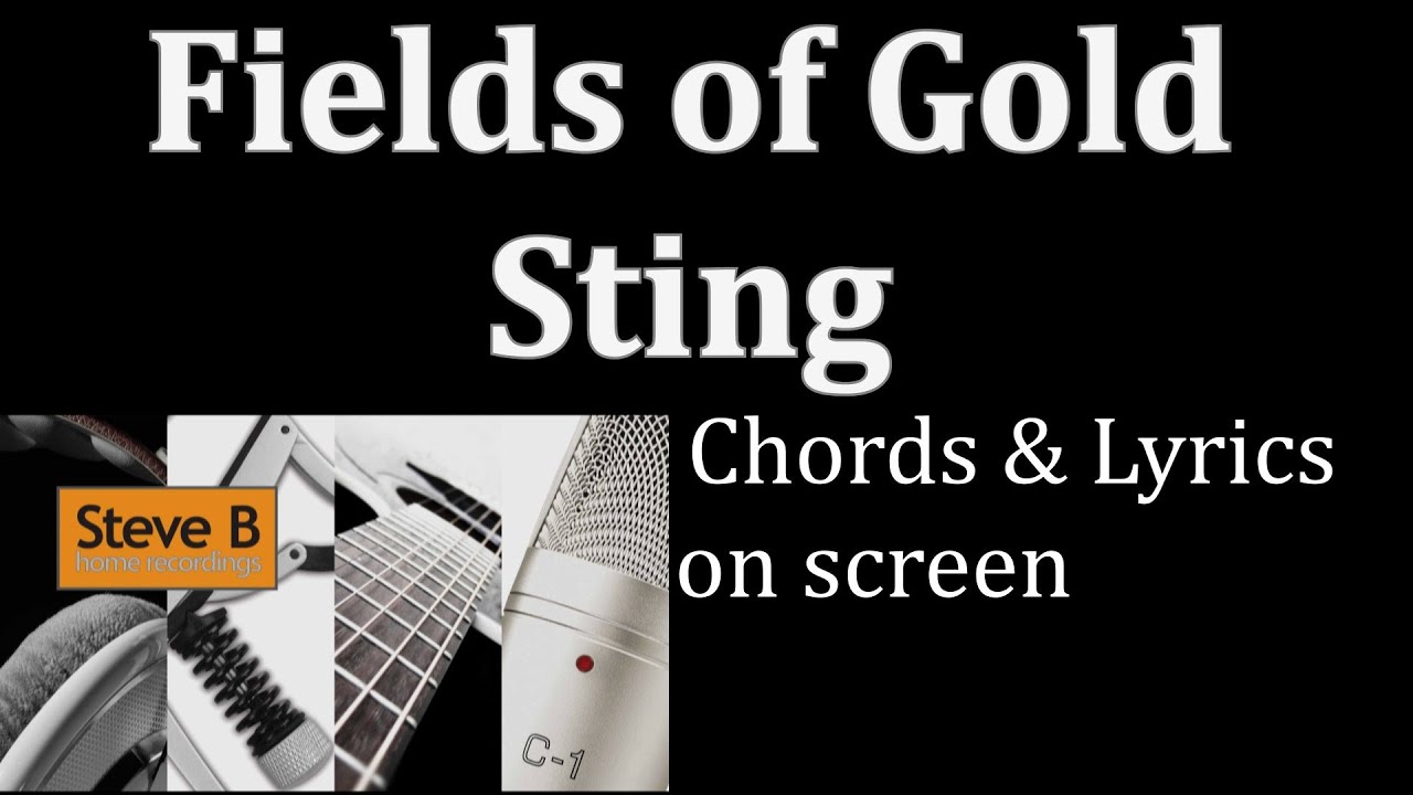 Fields of Gold - Sting  - Guitar - Chords & Lyrics Cover- by Steve.B