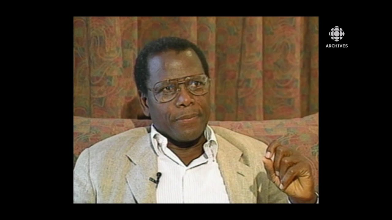 En 1991, entrevue avec Sidney Poitier en visite à Montréal