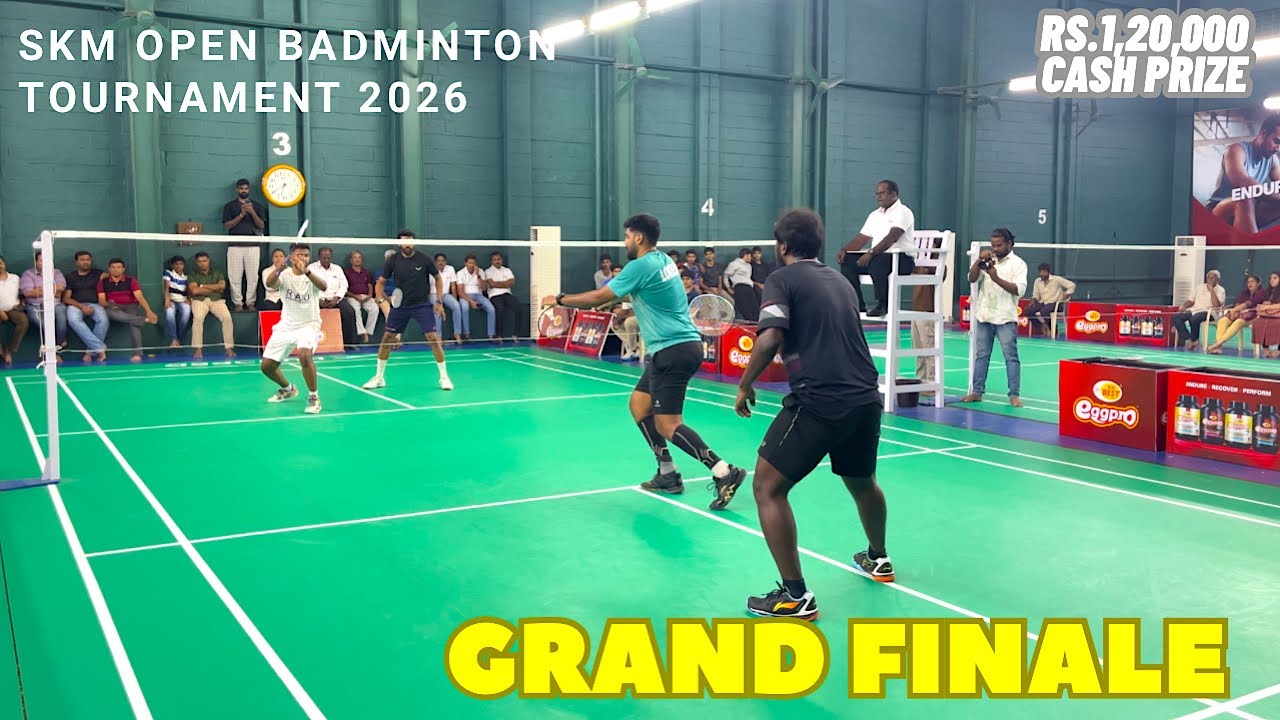 FINAL - LOKESH/GANESH vs PRAKASH/KUSHAL RAJ || SKM Open Badminton Tournament 2026 || Erode TamilNadu