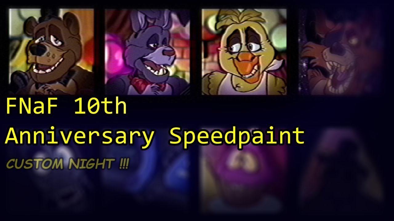 [⚠️FW]  - A Decade Of Freddy's! - (fnaf speedpaint)