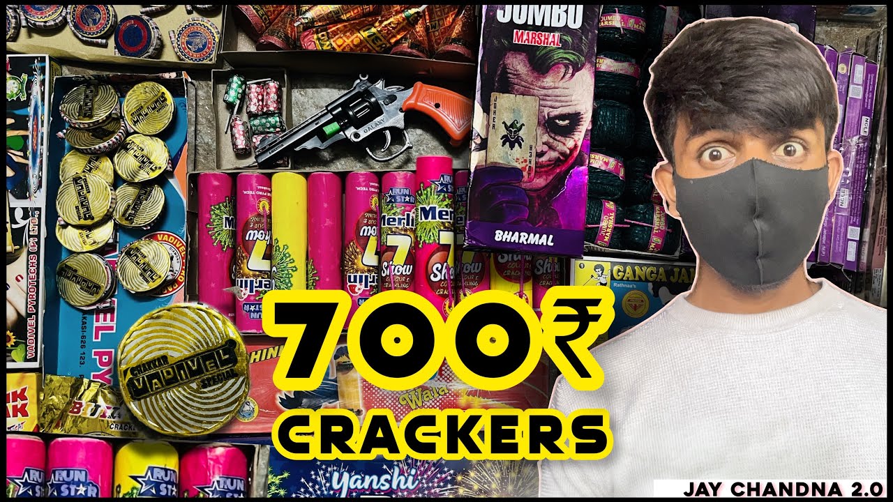 CRACKERS STASH 2023 under 700 ₹ 😵 | Diwali Crackers | diwali 2023 #jaychandna #vlog