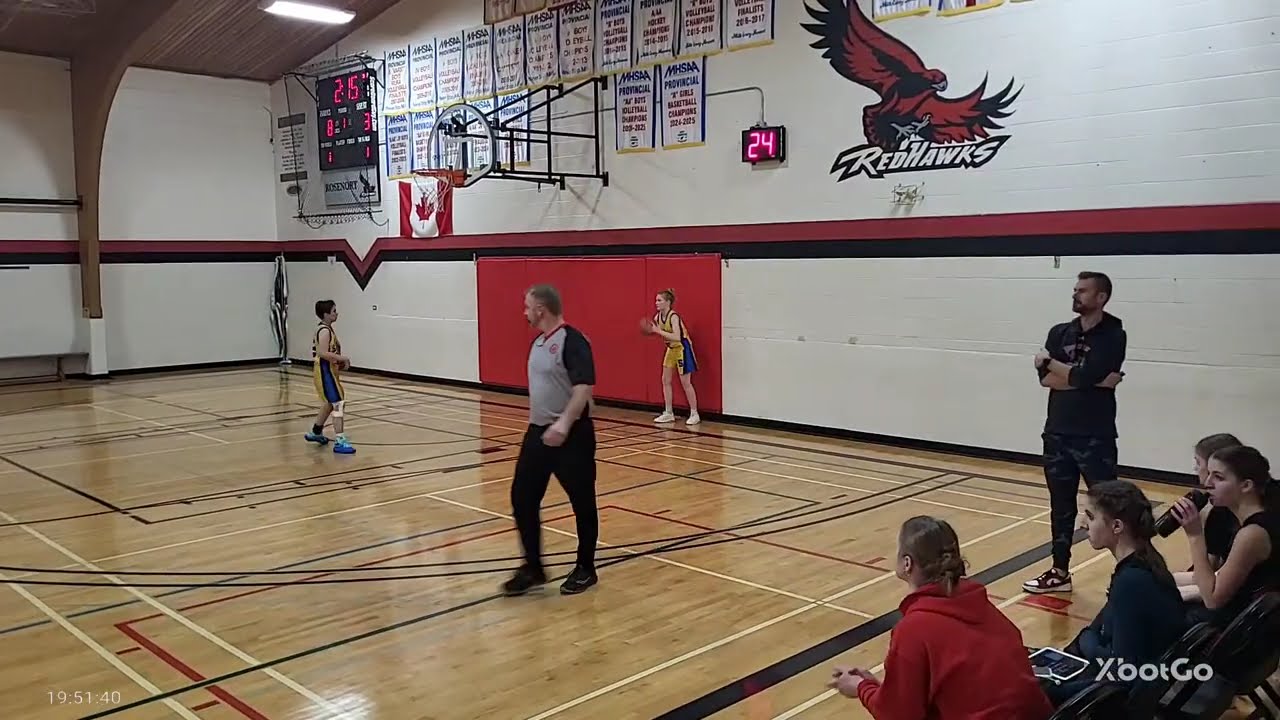 2026 MHSAA ZONE 4 Varsity Girls Basketball League Rosenort Redhawks vs Morris Mavericks
