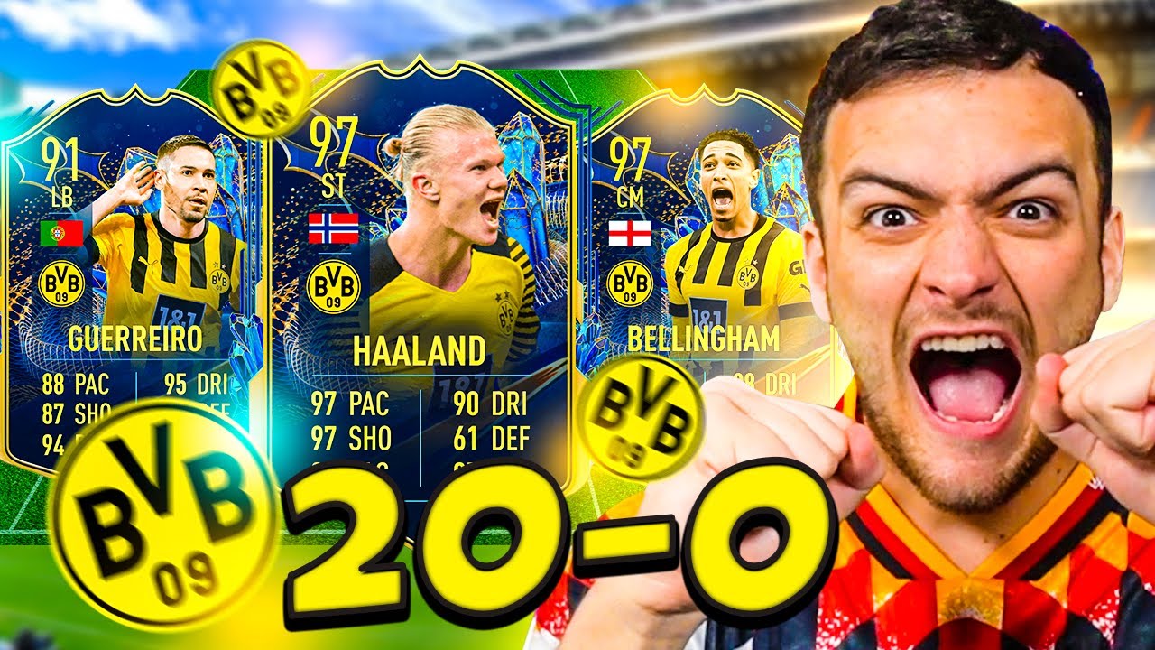 У меня счет 20-0 в матчах с Borussia Dortmund Past & Present на FUT CHAMPS!!